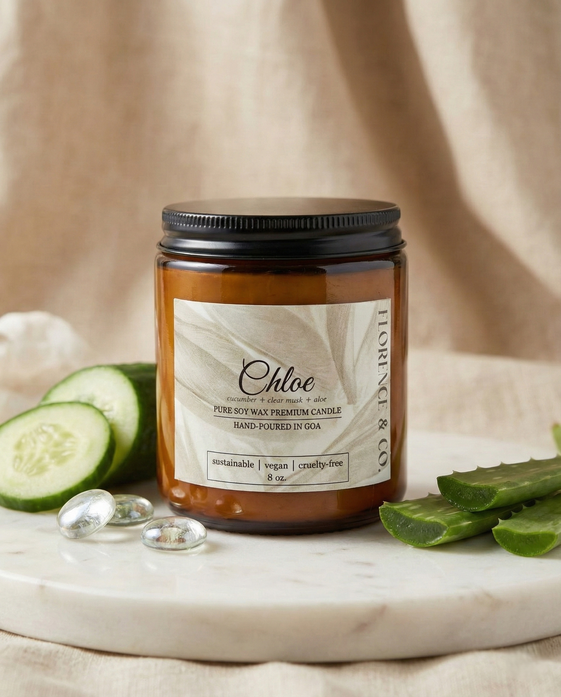 Scented Amber Jar Candle | 8 oz.