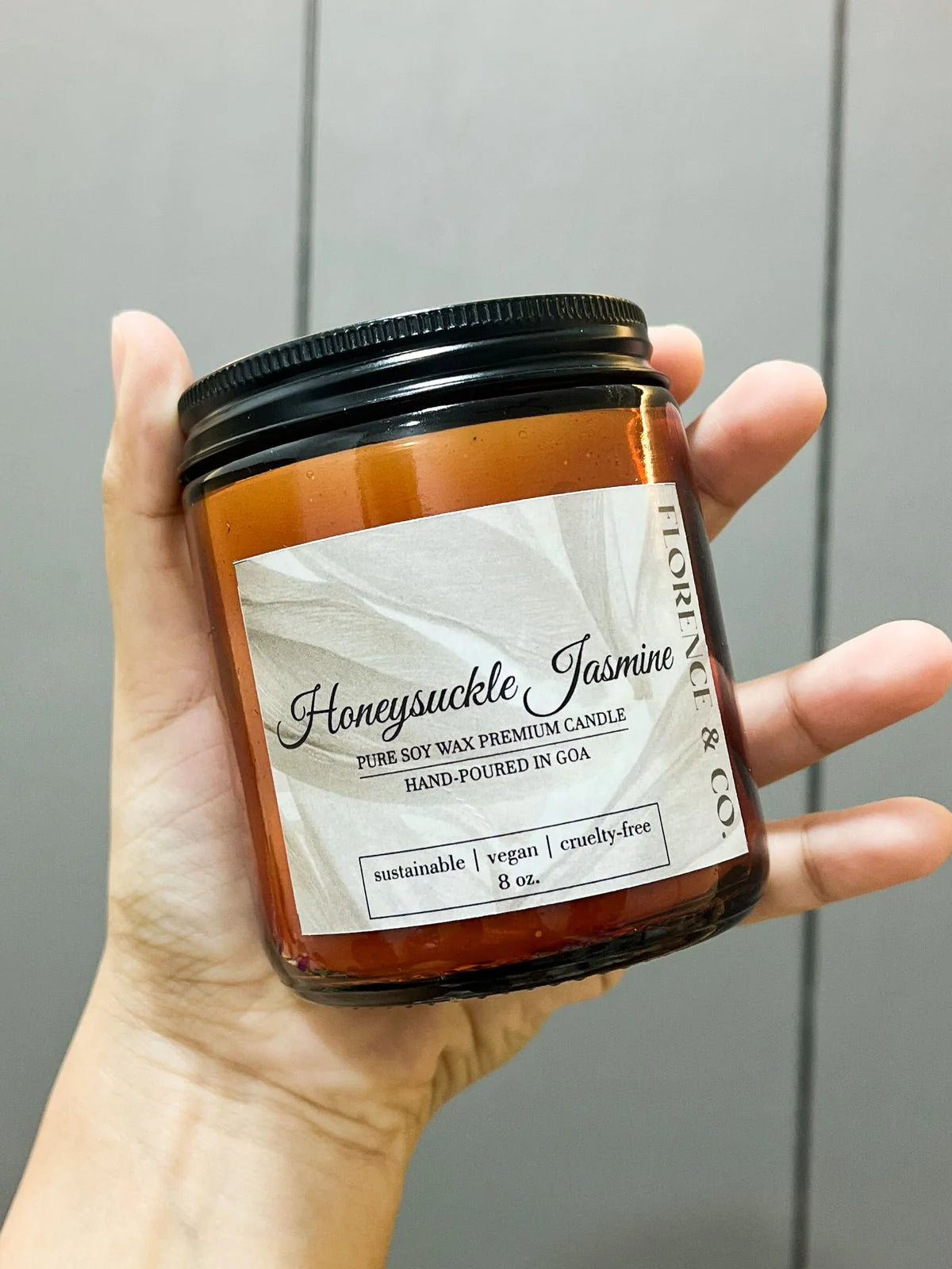 Scented Amber Jar Candle | 8 oz.